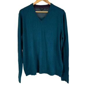 Ted Baker London NWOT Noel Slim Fit V Neck Wool Cashmere Blend Sweater Sz 6 XXL